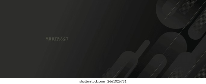 Abstract geometric lines on black background empty space for vector illustration