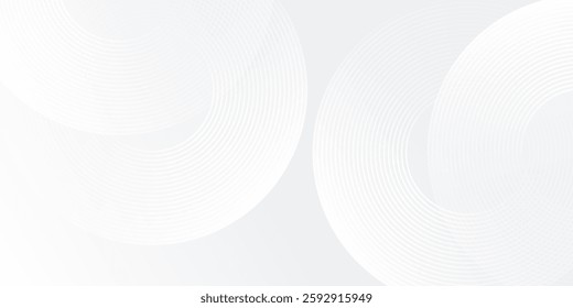 Abstract geometric lines on gray background. Modern shiny blue circle background abstract