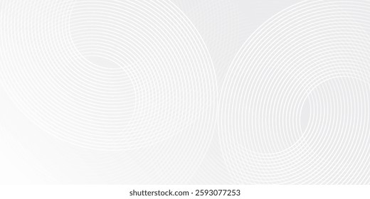 Abstract geometric lines on gray background. Modern shiny blue circle modern abstract