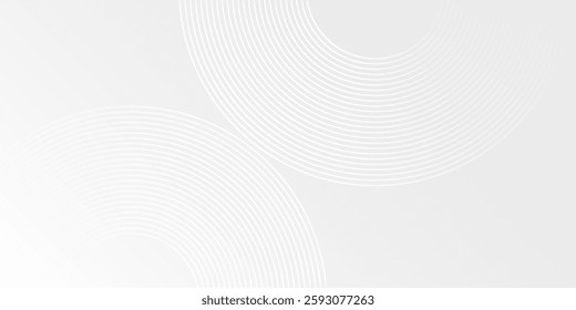 Abstract geometric lines on gray background. Modern shiny blue circle modern