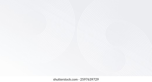 Abstract geometric lines on gray background. Modern shiny blue circle design modern abstract