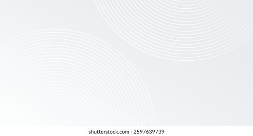 Abstract geometric lines on gray background. Modern shiny blue circle design