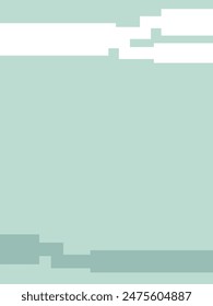 Abstractas líneas geométricas sobre Vector de fondo verde menta.