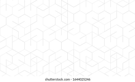 Abstract geometric lines on white background. Technology and connection concept.