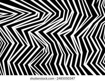 Abstract geometric lines pattern. Black and white vector pattern background.