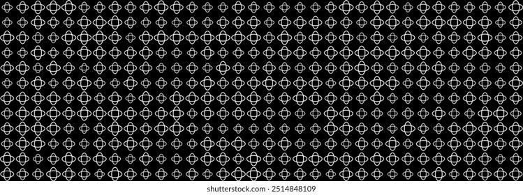 Abstract, Geometric, Lines, pattern, circle, square, Illustration, vector, alternating overlapping, symmetrical, orderly arrangement background, black and white, banner, website, template, dark.