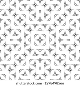 Abstract geometric lines seamless pattern trendy ornamental arabian, asian, indian, islamic, and ethnic background. Mesh trendy line art for fashion textile print and wrapping vector illustration.