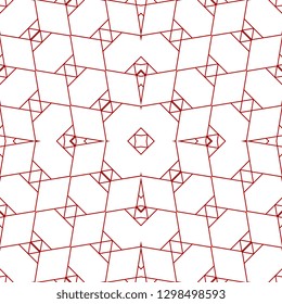 Abstract geometric lines seamless pattern trendy ornamental arabian, asian, indian, islamic, and ethnic background. Mesh trendy line art for fashion textile print and wrapping vector illustration.