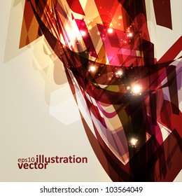 Abstract geometric lines, shiny space, modern  vector background eps10