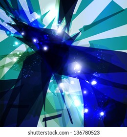 Abstract geometric lines, shiny space, modern  vector background eps10