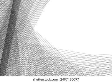 Abstract geometric lines vector 3d illustration