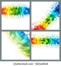 Abstract geometric lines vector set backgrounds. Good for promotion materials, brochures, banners. Abstract Backdrop, Technology 