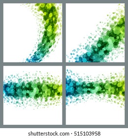 Abstract geometric lines vector set backgrounds. Good for promotion materials, brochures, banners