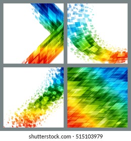 Abstract geometric lines vector set backgrounds. Good for promotion materials, brochures, banners. Abstract Backdrop, Technology Backgrounds.