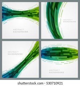 Abstract geometric lines vector set backgrounds. Good for promotion materials, brochures, banners. Abstract Backdrop, Technology Backgrounds.