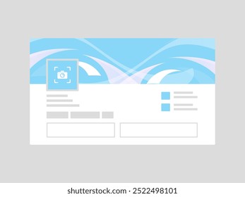 Fondo geométrico Abstractas del Anuncio de la maqueta de la cubierta de la página de LinkedIn con la cubierta de la línea de tiempo de las redes sociales