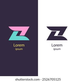 An abstract geometric logo with an artistic representation of the letter "Z" in a modern style. The unique shape adds a creative touch suitable for branding in technology, design, or media industries.