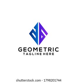 Abstract Geometric logo concept vector