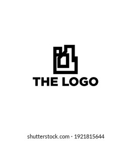 Resumen Vector de concepto de logotipo geométrico. Resumen Plantilla de logotipo simple.