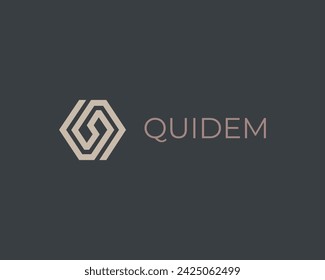 Logo geométrico abstracto. Signo de rombo creativo. Logotipo premium de construcción universal. Concepto de arquitectura de residencia inmobiliaria. Ilustración vectorial.