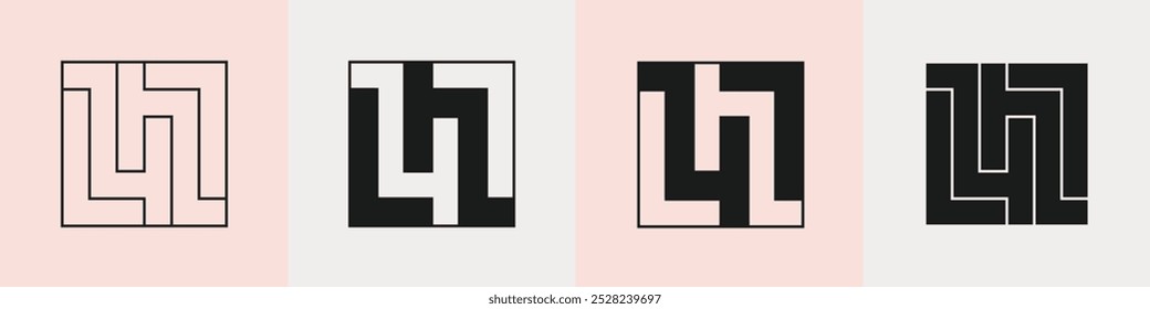 Abstraktes geometrisches Logo-Design-Konzept. Vektorgrafik des Symbols.
