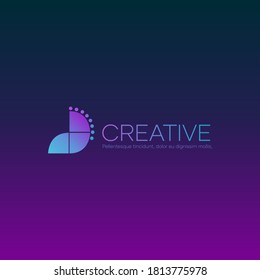 Abstract geometric logo design creative, logo design abstract geometric shape art. logo design template idea. vector