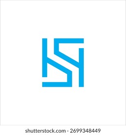 Abstraktes geometrisches Logo-Design in Cyan auf weißem Hintergrund Minimalistische moderne visuelle Identität