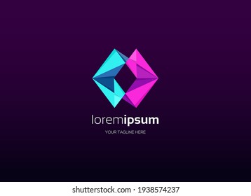 Abstract geometric  logo design element