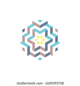 Abstract geometric logo design icon. Vector illustration