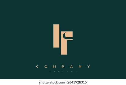IF Abstract Geometric Logo Design. Modern and elegant logo design with simplistic typography elements, showcasing branding excellence.