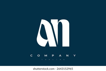 AN Abstract Geometric Logo Design. Modern and elegant logo design with simplistic typography elements, showcasing branding excellence.