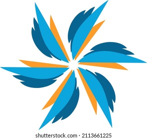 abstract geometric logo design with multiple colors