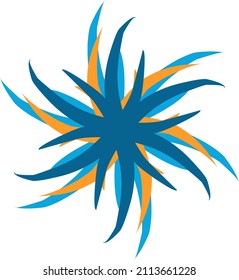 abstract geometric logo design with multiple colors