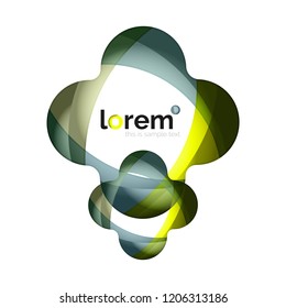 Abstract geometric logo design, overlapping shapes, vector icons