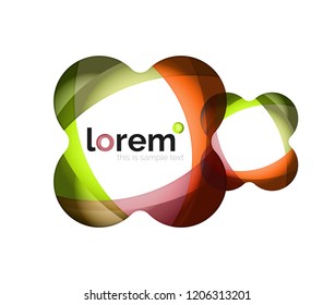 Resumen de diseño de logotipo geométrico, formas superpuestas, iconos vectoriales