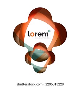 Abstract geometric logo design, overlapping shapes, vector icons
