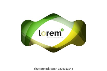 Abstraktes geometrisches Logo-Design, überlappende Formen, Vektorsymbole