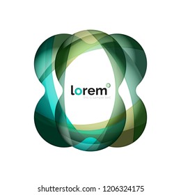 Abstract geometric logo design, overlapping shapes, vector icons