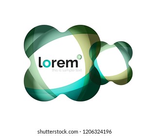 Abstract geometric logo design, overlapping shapes, vector icons