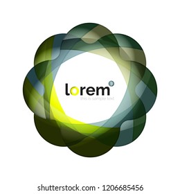 Abstract geometric logo design, overlapping shapes, vector icons