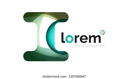 Abstraktes geometrisches Logo-Design, überlappende Formen, Vektorsymbole