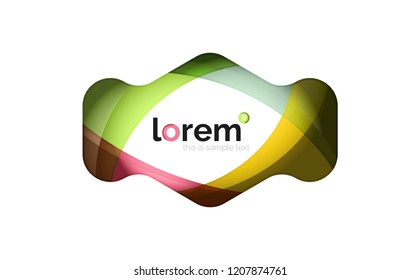Abstraktes geometrisches Logo-Design, überlappende Formen, Vektorsymbole