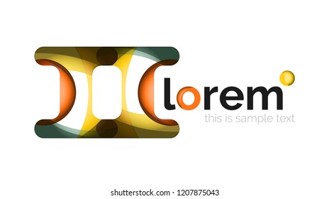 Abstraktes geometrisches Logo-Design, überlappende Formen, Vektorsymbole