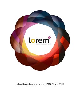 Design de logotipo geométrico abstrato, formas sobrepostas, ícones vetoriais