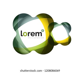 Abstract geometric logo design, overlapping shapes, vector icons