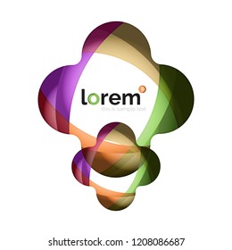 Abstract geometric logo design, overlapping shapes, vector icons