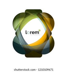 Abstract geometric logo design, overlapping shapes, vector icons