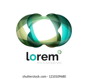 Abstraktes geometrisches Logo-Design, überlappende Formen, Vektorsymbole