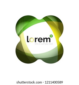 Abstract geometric logo design, overlapping shapes, vector icons