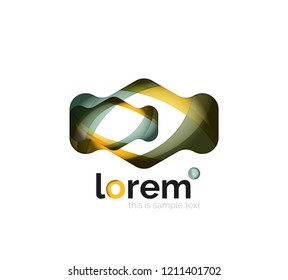 Abstraktes geometrisches Logo-Design, überlappende Formen, Vektorsymbole